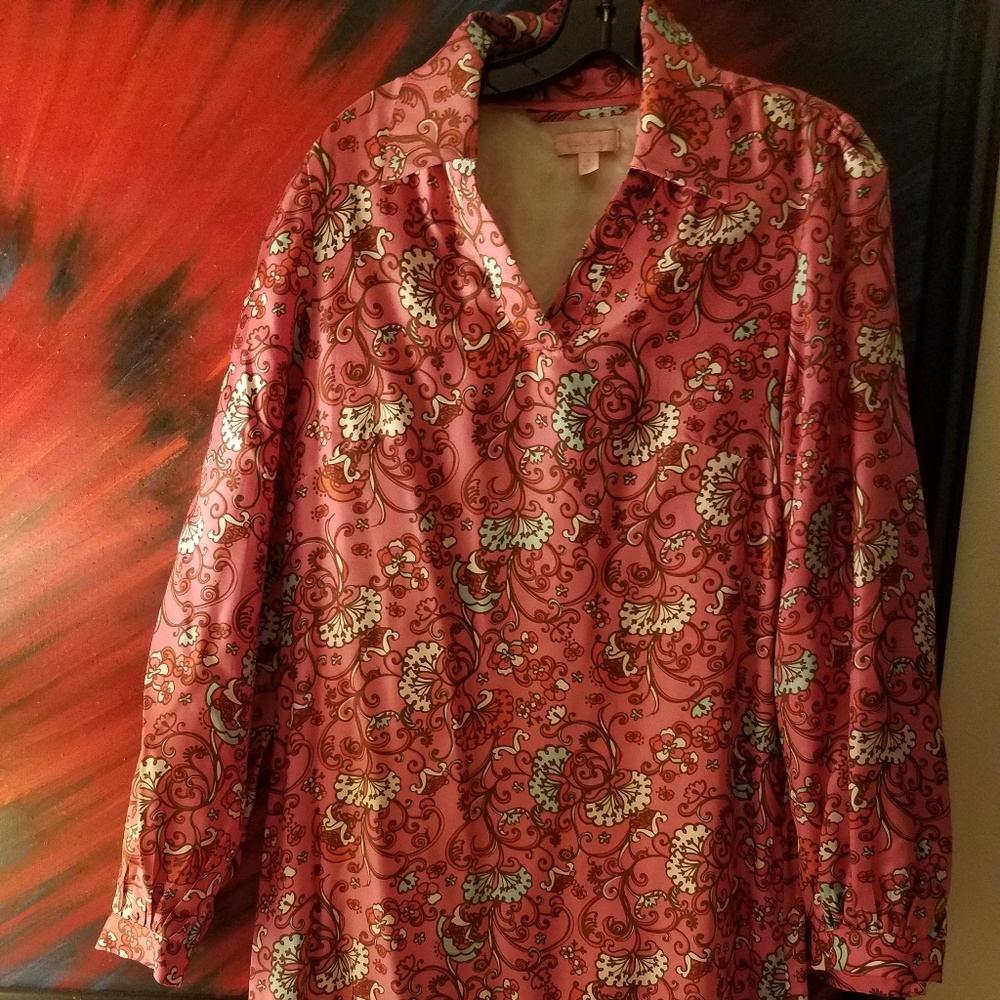 EUC Lilly Pulitzer pink silk sheath dress 10